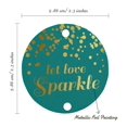 thumbnail image 6 of Inkdotpot Pack Of 50 Real Gold Foil Paper Tags Let Love Sparkle Wedding Favor Hang Tags, 6 of 7