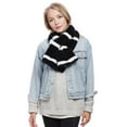 thumbnail image 2 of 2Chique Boutique Women's Stripe Faux Fur Fashion Scarf, 2 of 3