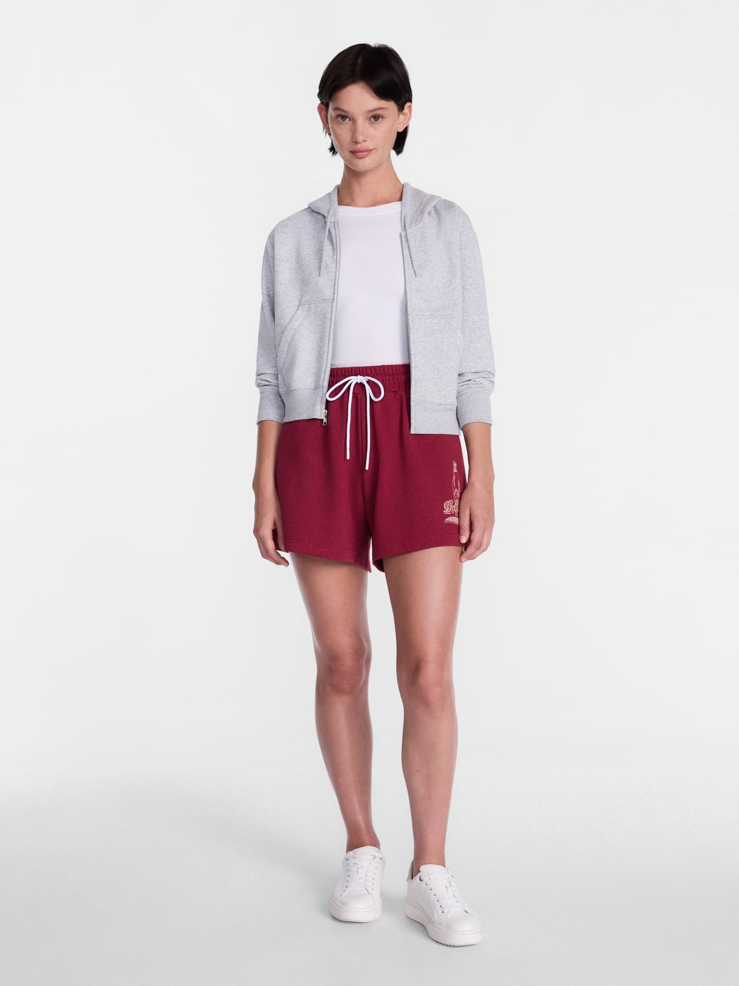 Dr. Pepper Women's French Terry Confetti Graphic Shorts, Sizes XXS-XXL