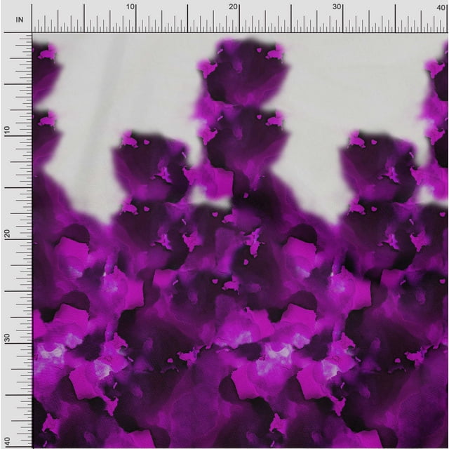 oneOone Georgette Viscose Fabric Texture Panel Print Fabric BTY 42 Inch Wide