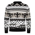 thumbnail image 4 of LOVZFMLL Chandails pour Hommes, Chandail à Col Rond en Acrylique Imprimé Mode, Décontracté Extensible, Hauts d'Hiver Chauds, Vêtements d'Automne, 4 of 6