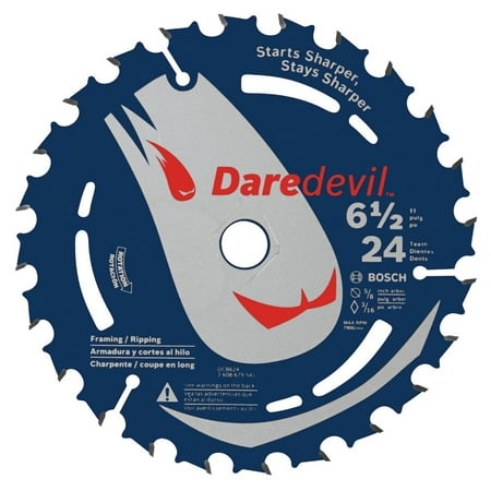 Bosch Saw Blades - Bosch DCB624 Daredevil 6-1/2 in. 24 Tooth Circular Saw Blade