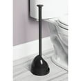 thumbnail image 3 of mDesign Plastic Freestanding Hideaway Toilet Bowl Plunger with Holder, Black, 3 of 6