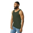 thumbnail image 4 of Gildan Heavy Cotton Tank Top for Men, Classic Fit Bound Neck Sleeveless Tank for Comfort, Forest Green, S, 4 of 4