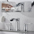 thumbnail image 3 of Chrome Bathroom Faucet,8 inch Widespread Bathroom Faucet,Yundoom,Sink Faucet Bathroom 3 Hole,2 Handle Bathroom Faucet,Bathroom Sink Faucet with Drain,Faucet for Bathroom Sink., 3 of 6
