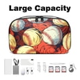 thumbnail image 3 of Baseball Hard Drive Bags Travel Case Charging Cord Organizer - Oxford Cloth Waterproof Electronics Digital Accessories Pouch with Organizer Charger Station - 5.9x9.44x3.14 in, 3 of 6