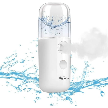 

Nano Spray Mini Portable Handheld Face Steamer USB Rechargeable Battery Operated Nano Cool Mist Spray Facial Mister (White)