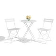 thumbnail image 1 of 3-Piece Folding Bistro Set, All-Metal Patio Table and Chairs for Outdoor, Balcony & Backyard, 1 of 7