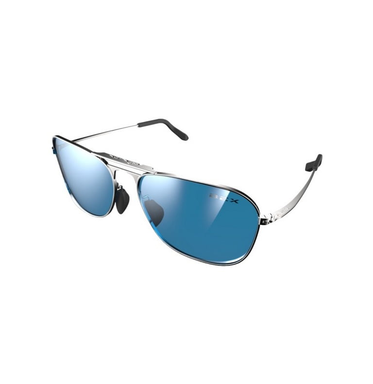Bex Sunglasses Ranger Reinforced Metal Polarized Silver Blue RBS5