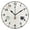 Black, variant on Teacup Pattern Wall Clock Modern Small Clock Black Hands for Office, Home, Bedroom,School 9.84in
