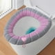 thumbnail image 5 of Asiento de inodoro para decoración del hogar, grueso y con asa, para invierno, lavable, de punto, para baño, 5 of 7