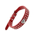 thumbnail image 2 of Collier pour Animaux avec Strass Cristal Cœur Collier en Cuir Cadeau de Vacances, Rouge, TTP, 2 of 7