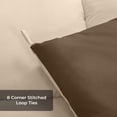 thumbnail image 4 of ROYALE Queen Comforter - All Season Down Alternative Bedding Comforters - Lightweight Quilted Comforter with Corner Tabs- Luxury Hotel Comforters- Box Stitched Duvet Insert (Queen, Chocolate & Sand), 4 of 9