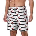 thumbnail image 2 of Uemuo Christmas Dachshund Pattern Mens Swim Trunks Quick Dry Board Shorts with Mesh Lining, Stretch Beach Shorts Quick Dry No-Chafing Board Shorts-3X-Large, 2 of 9