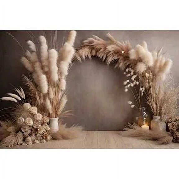 Bohemia Birthday Party Backdrop Photography Living Room Flower Thatch Photoz Background Child Studio Photobooth Props