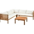 thumbnail image 3 of Japanese Style Garden Furniture - Wood Structure Beige Cushions Outdoor Seating Foam Protected, 3 of 6