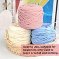 thumbnail image 4 of 200g T-Shirt Yarn Elastic Fabric Crochet Cloth Yarn for DIY Knitting, Spaghetti Yarn Thick Knitting Yarn for Hand DIY Bag Basket Cushion Crocheting Projects,Home Decor(Yellow), 4 of 7