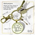 thumbnail image 4 of Brave Gutsy Goodness Bronze Keychain I Am Not Afraid I Was Born Quote Joan of Arc Boho Jewelry, 4 of 8