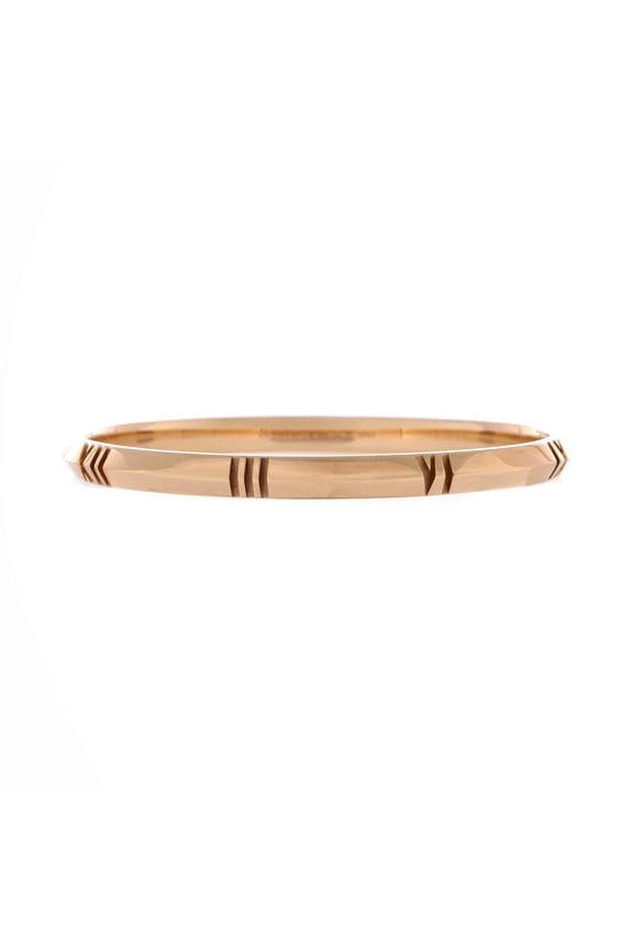 Pre-Owned Atlas X Closed Hinged Bracelet 18K Rose Gold Narrow By Rebag