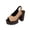 A-Khaki, variant on Women's Chunky Block Heels Sandals Platform Open Toe Summer Dress Shoes with Ankle Strap for Wedding Party Daily Black Size 7.5