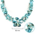 thumbnail image 2 of Beautiful in Blue Turquoise, Beads, & Shell Floral Inspired Statement Necklace, 2 of 5