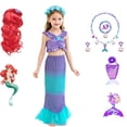 thumbnail image 2 of Disfraz De Sirena Ariel Para Niña Vestido De Lujo Para Niños Fiesta De Halloween De Carnaval, 2 of 4