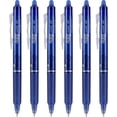 thumbnail image 1 of Bolígrafos de gel PILOT FriXion Clicker 0,7 mm tinta azul, paquete de 6, 1 of 5