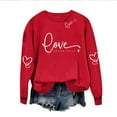 thumbnail image 2 of Xuyuer Valentine's Sweatshirt for Women Cute Love Heart Shirts Casual Long Sleeve Valentine Tshirt Clothes Tops, 2 of 7