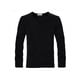 thumbnail image 1 of Sonducket Top básico para hombre, ropa interior cálida de manga larga con cuello redondo, Base para clima frío, ropa de Color sólido, Jersey, Camisetas L Negro Tipo 2, 1 of 6