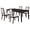 Black/Cream - 5-Piece, variant on Coaster Louise 5-Piece Rectangular Extension Leaf Dining Set, Black