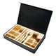 thumbnail image 1 of de cubiertos de 24 piezas para 6 cuchillos, 6 cucharas, 6 tenedores, 6 cucharas de té Caja de de cubiertos de cocina de material acero inoxidable Oro, 1 of 9