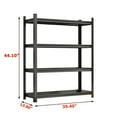 thumbnail image 4 of IVV Adjustable Metal Storage Rack, 4 Tier Heavy Duty Shelving Unit for Home, Kitchen, Garage, Supermarket, Max Load 1200LBS, Black, 4 of 7