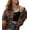 Coffee, variant on Oversized Flannel Shirt Women Long Sleeve Plaid Button Shirt Tops with Pocket Light Green XXL