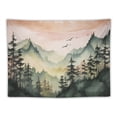 thumbnail image 5 of ONETECH  Pink Mountain Forest Tree Tapestry Home Decor Colorful Sunset Nature Landscape Tapestry Wall Hanging Decor for Room, 5 of 7