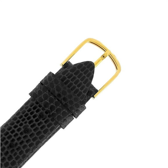 Hadley Roma MS700 19mm Black Genuine Lizard Watch Band