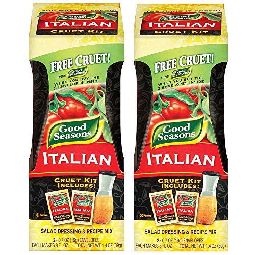 Good Seasons Salad Dressing & Recipe Kit, Cruet with 2 Count Italian