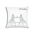thumbnail image 1 of Alamode Home Coussin Carte Postale Blanc - 18'x18 Pieds London, 1 of 1
