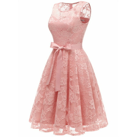 Bagail - Bagail Midi Dress Lace Dress Short Homecoming Dress Floral ...