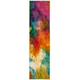thumbnail image 2 of SAFAVIEH Watercolor Allison Abstract Colorful Runner Rug, Orange/Green, 2'3" x 8', 2 of 7