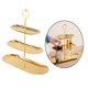 thumbnail image 1 of Plato de Bandeja de Joyería de Acero Inoxidable Chapado en Oro para Baño de Tocador , 3 niveles perfecl Bandeja de joyería, 1 of 8