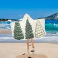 thumbnail image 2 of Yayeee Kids Hooded Towels Toddler Soft Absorbent Beach Bathing Wrap 50" x 23.5", Hand Drawn Christmas, 2 of 5