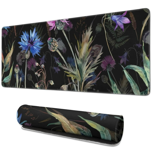 Soft & Comfortable Garden Flowers Mouse Mat - Non-Slip Rubber Base, Smooth Sliding, Splash Resistant, Cute Design, Portable, Perfect for All Computers, Personalized Style, 31.5x11.8 Inch