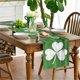 thumbnail image 1 of Camino de mesa con flores para el Día de San Patricio, para fiestas, cocinas, salas de estar, manteles decorativos de lino estampados, manteles de mesa de centro, manteles, 1 of 8