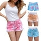 thumbnail image 4 of Txlixc Pantalones cortos de denim para mujeres, pantalones cortos de verano con impresión de tinte de corbata Txlixc moda, 4 of 4