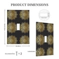 thumbnail image 3 of Daiia Gold Mandala Pattern Decorator Wall Plate Child Safe Outlet Cover, Switch and Outlet Covers,Size 1-Gang 5.0" x3.0" , Polycarbonate Thermoplastic-Style T, 3 of 6