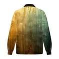 thumbnail image 3 of BiZtdJrK Mens Jackets Loose Fit Long Sleeve Warm Jacket Gradient Print Casual Zipper Coat Winter Warm Jacket Coats, Fleece Neck Limited Time Sale Yellow XXL, 3 of 5