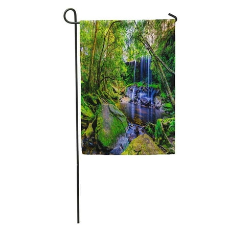 LADDKE Beautiful Tropical Rainforest Waterfall in Deep Forest PHU Kradueng National Garden Flag Decorative Flag House Banner 12x18 (Best Of Tropical Deep House)