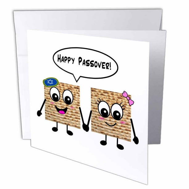 3dRose Happy Passover - Cute Smiley Matzah cartoon - Happy Smiling ...