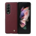 thumbnail image 3 of Elehold PU Leather Case for Samsung Galaxy Z Fold 3 7.6 inch Ultra Slim Luxury Leather and Soft TPU with Shockproof Lens Screen Protection Support Wireless Charging Phone Cover Folding Case,Winered, 3 of 8