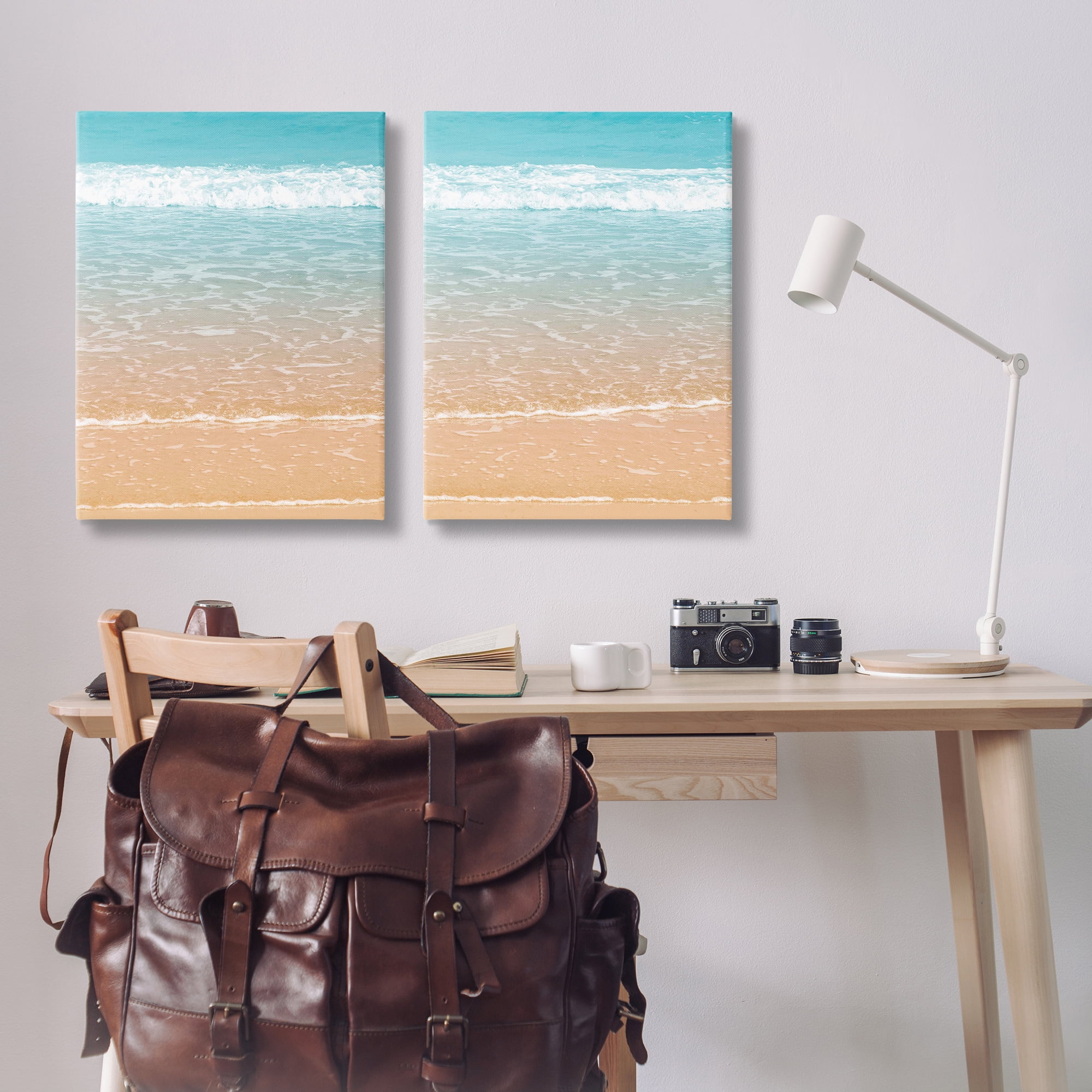 Stupell Industries Vivid Calming Beach Views Nautical & Beach Photography Wrapped Canvas Art Print Wall Art, 24 x 36, Set of 2